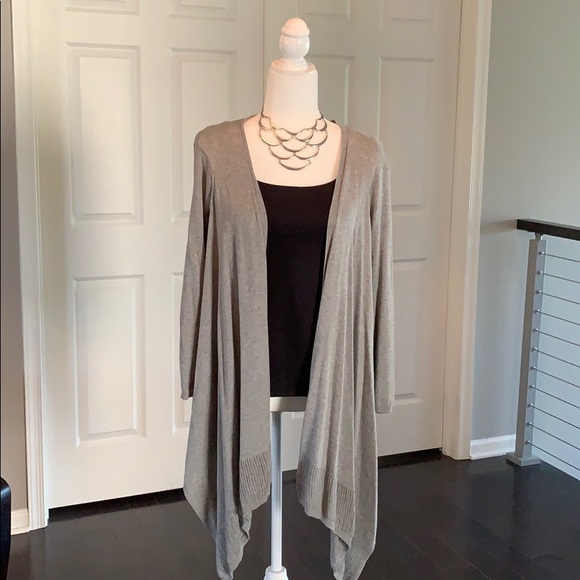 Dkny Sweaters - DKNY Jeans Gray hi-low open cardigan sweater